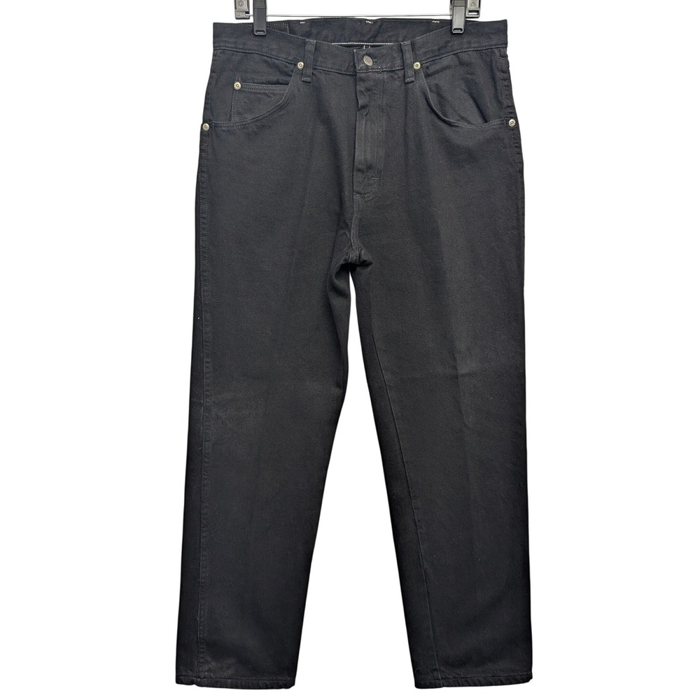 Y2K Wrangler Authentics Jeans Mens 34x30 Black Straight Leg 100% Cotton 96501CB